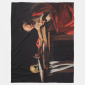 Saint Jerome Writing (von Caravaggio) Fleecedecke (Vorderseite)