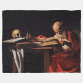 Saint Jerome Writing (von Caravaggio) Fleecedecke (Vorderseite (Horizontal))