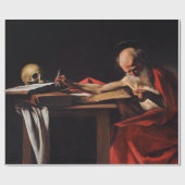 Saint Jerome Writing (von Caravaggio) Geschenkpapier (Flach)