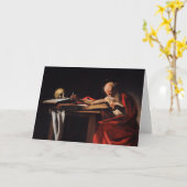 Saint Jerome Writing (von Caravaggio) Karte (Gelbe Blume)