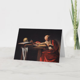 Saint Jerome Writing (von Caravaggio) Karte