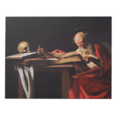 Saint Jerome Writing (von Caravaggio) Notizblock (Vorderseite)