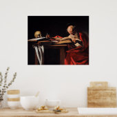 Saint Jerome Writing (von Caravaggio) Poster (Küche)