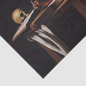 Saint Jerome Writing (von Caravaggio) Seidenpapier (Ausschnitt)