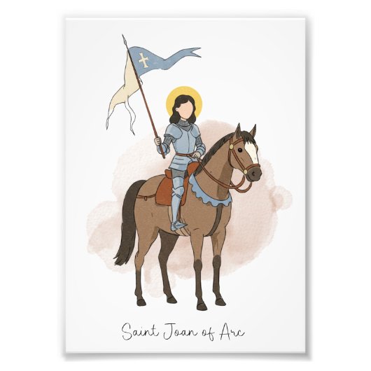 Saint Joan of Arc, Catholic Saint Photo Print Fotodruck (Vorne)