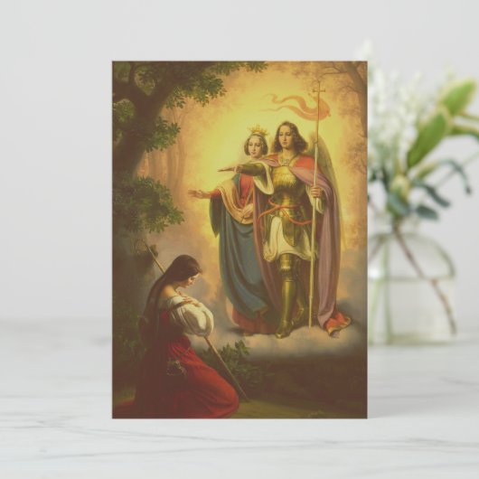 Saint Joan of Arc Dankeskarte (Stehend Vorderseite)