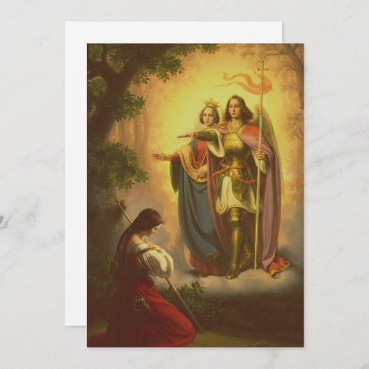 Saint Joan of Arc Dankeskarte (Vorne/Hinten)