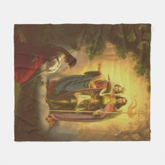 Saint Joan of Arc Fleecedecke (Vorderseite (Horizontal))