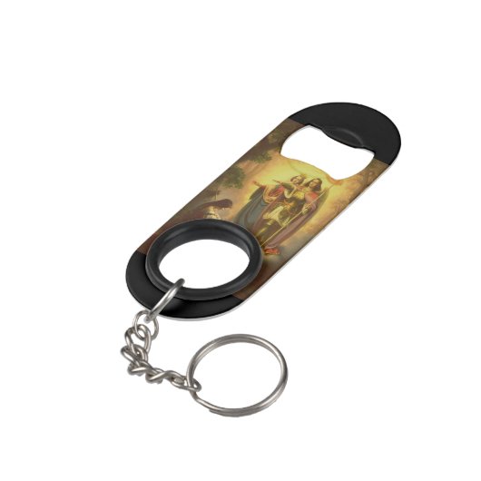 Saint Joan of Arc Mini Flaschenöffner (Rückseite Schrägansicht)