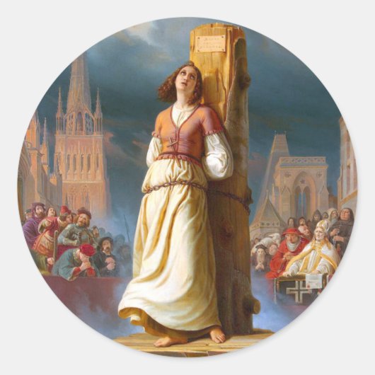 Saint Joan of Arc Runder Aufkleber (Vorderseite)