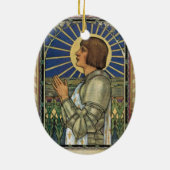 Saint Joan von Arc gestettetes Glas Bild Keramik Ornament (Hinten)