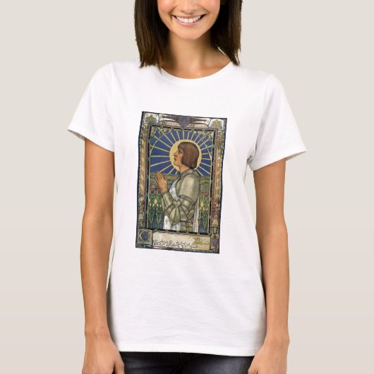 Saint Joan von Arc gestettetes Glas Bild T-Shirt (Vorderseite)
