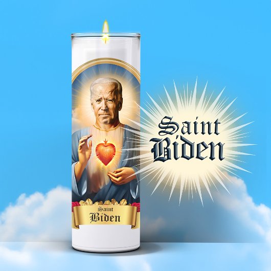 Saint Joe Biden Prayer Candle Aufkleber