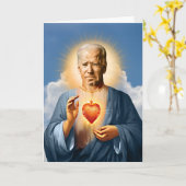 Saint Joe Biden Prayer Candle Karte (Gelbe Blume)