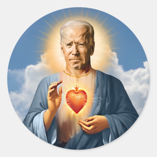 Saint Joe Biden Prayer Candle Runder Aufkleber (Vorderseite)
