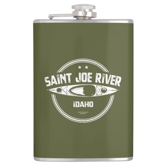 Saint Joe River Idaho Kayaking Flachmann (Vorderseite)