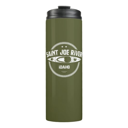 Saint Joe River Idaho Kayaking Thermosbecher (Vorderseite)