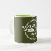 Saint Joe River Idaho Kayaking Zweifarbige Tasse (Vorderseite Links)