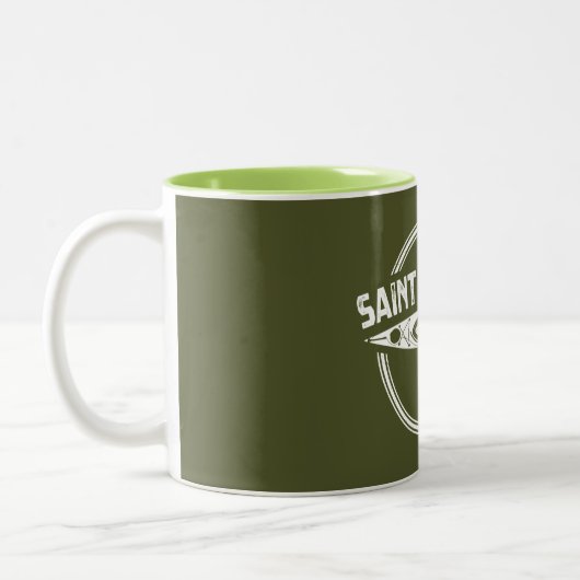 Saint Joe River Idaho Kayaking Zweifarbige Tasse (Links)