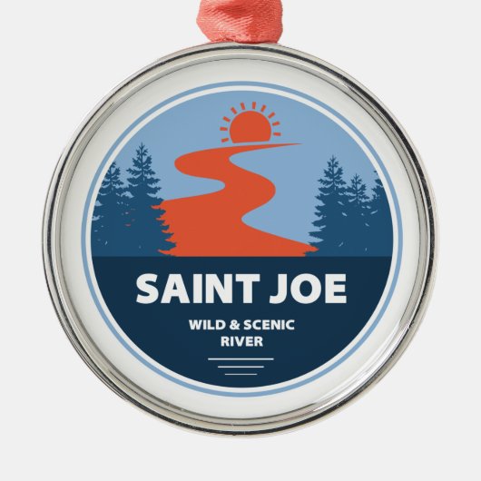 Saint Joe Wild und Landschaftlicher Fluss Idaho Ornament Aus Metall (Vorne)