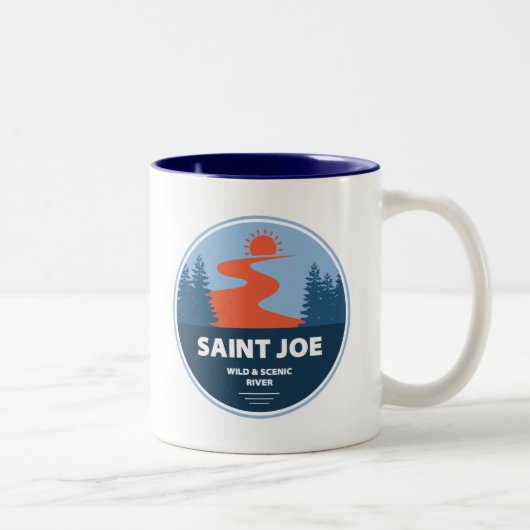 Saint Joe Wild und Landschaftlicher Fluss Idaho Zweifarbige Tasse (Rechts)