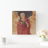 Saint John Cassian Church Vater Quadratische Wanduhr (Zuhause)