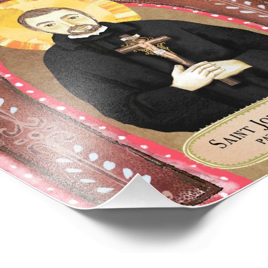 Saint John Francis Regis, Schirmherr der Stickerei Fotodruck (Ecke)