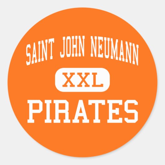 Saint John Neumann - Pirates - High - Philadelphia Runder Aufkleber (Vorderseite)