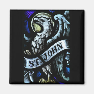 Saint John of Evangelist verkleidete Glaskunst Magnet