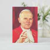 Saint John Paul II Apostle of Dignity Holy Card Dankeskarte (Stehend Vorderseite)