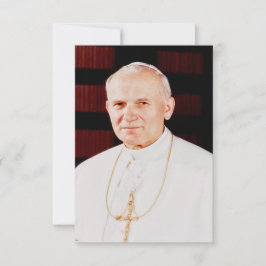 Saint John Paul II Holy Card Dankeskarte