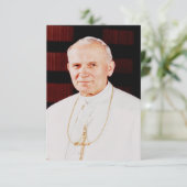 Saint John Paul II Holy Card Dankeskarte (Stehend Vorderseite)