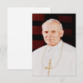 Saint John Paul II Holy Card Dankeskarte (Vorne/Hinten)