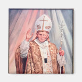 Saint John Paul II. zeigt diesen Heiligen Stolz.  Magnet (Vorne)