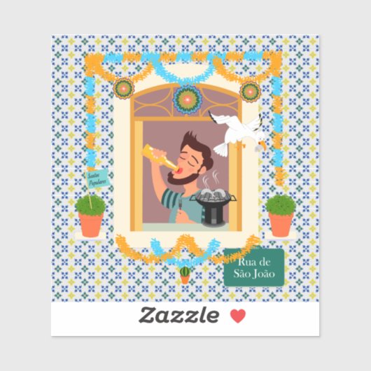 Saint John Portusese Festa Neighbor Aufkleber (Blatt)