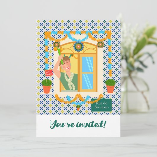 Saint John Portusese Festa Neighbor Einladung (Stehend Vorderseite)