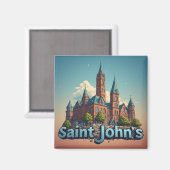 Saint John’s Antigua Reiseandenken 🗺️ Magnet (Vorderseite/Rückseite)