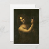 Saint John the Baptist by Leonardo da Vinci Dankeskarte (Vorne/Hinten)