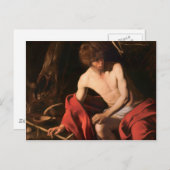Saint John The Baptist - Caravaggio Postkarte (Vorne/Hinten)