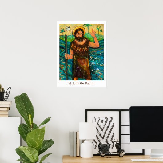 Saint John the Baptist Christliches Poster (Heimbüro)