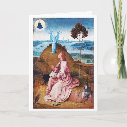 Saint John the Evangelist on Patmos, Bosch Karte (Vorderseite)