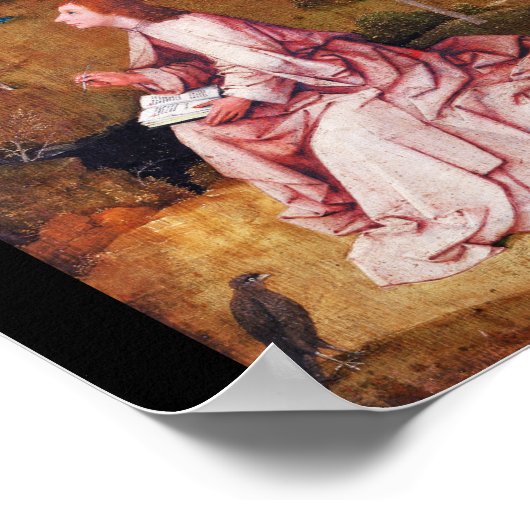 Saint John the Evangelist on Patmos, Bosch Poster (Ecke)