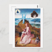 Saint John the Evangelist on Patmos, Bosch Postkarte (Vorne/Hinten)