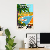 Saint John US Jungferninseln Karibik Reise Poster (Heimbüro)