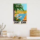 Saint John US Jungferninseln Karibik Reise Poster (Küche)