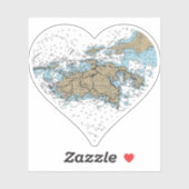 Saint John USVI Chart Aufkleber (Blatt)