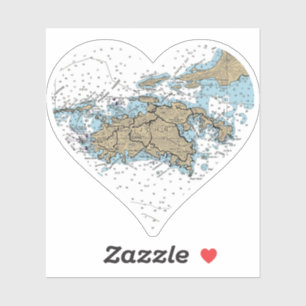 Saint John USVI Chart Aufkleber