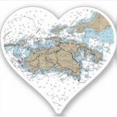 Saint John USVI Chart Aufkleber (Vorderseite)