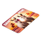 Saint John USVI Donkeys auf Beach Funny Unique Magnet (Linke Seite)
