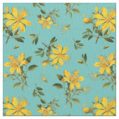 Saint Johns Wort Flowers Pattern Stoff (Nahaufnahme)